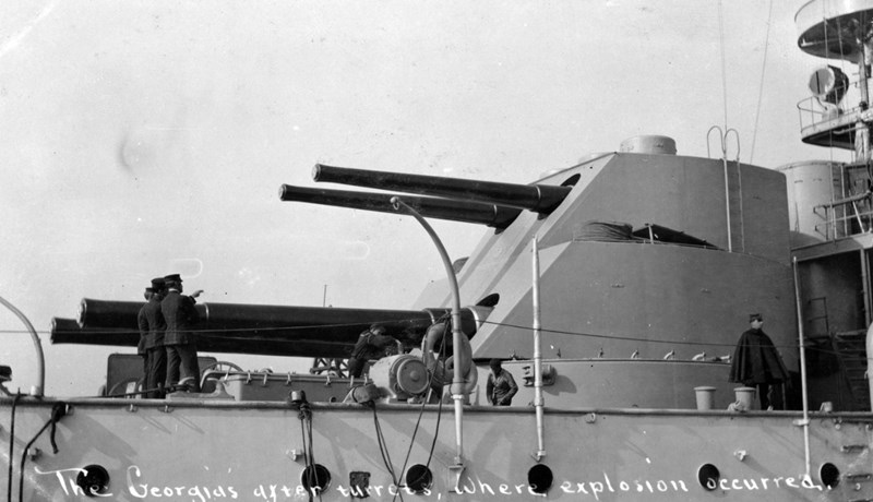 The turret of USS Georgia BB-15