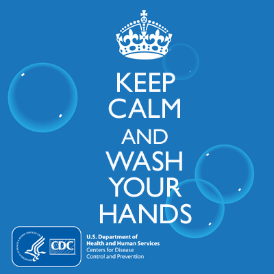 Keep calm and wash your hands poster